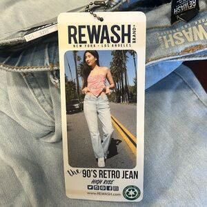 90s retro rewash high-rise Jeans. Womens size 25 new with tags